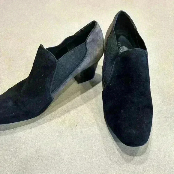 Women's Franco Sardo Suede Dress Shoes-2 Tone-Heels-9 1/2 Slip-on - Picture 1 of 8